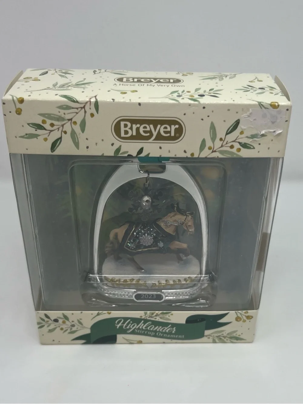 Breyer 2023 Highlander Stirrup Ornament Horse Christmas Holiday Line 24th